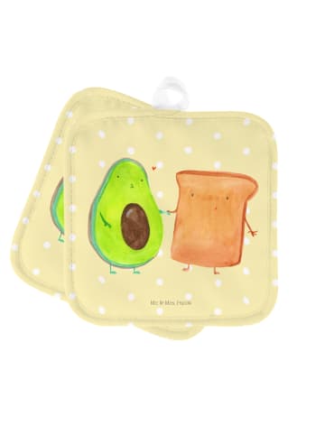 Mr. & Mrs. Panda Topfuntersetzer Avocado Toast ohne Spruch in Gelb Pastell
