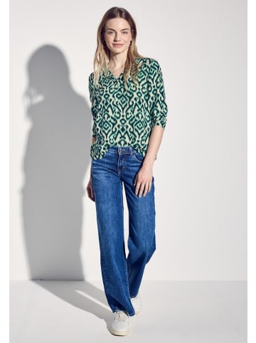 Street One Print Shirt mit Knopfdetail in Mehrfarbig