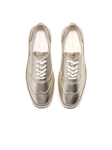 Cole Haan Schnürschuhe ORIGINAL GRAND CAMARIN WINGTIP OXFORDS in GOLD METALLICIVORY