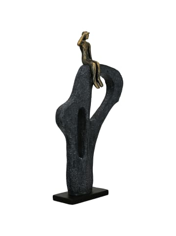 GILDE Skulptur Blick in die Ferne bronzefarben - (H) 47 cm