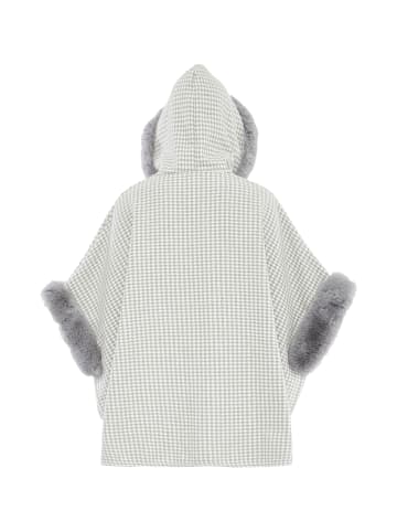 osha Damen Poncho in Hellgrau