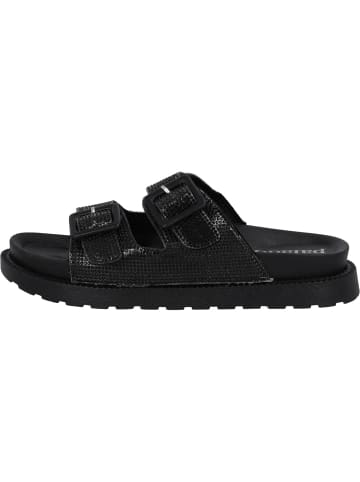 Palado Plateau-Pantoletten Irisa in Schwarz Strass