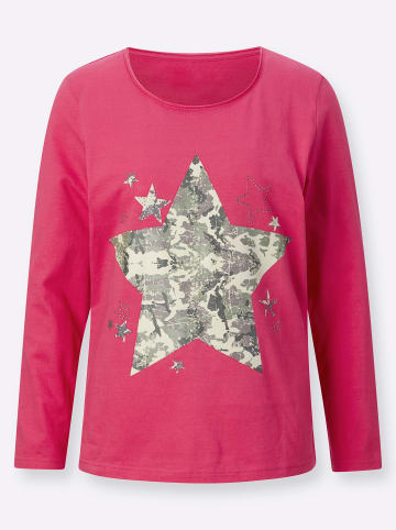 Sieh an! Langarmshirt in pink-khaki