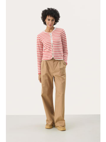 PART TWO Strickjacke PavlinePW Gerade Passform in Red Stripe
