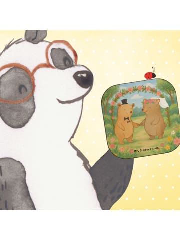 Mr. & Mrs. Panda Untersetzer für Gläser Bären Heirat Design ohne... in Weiß