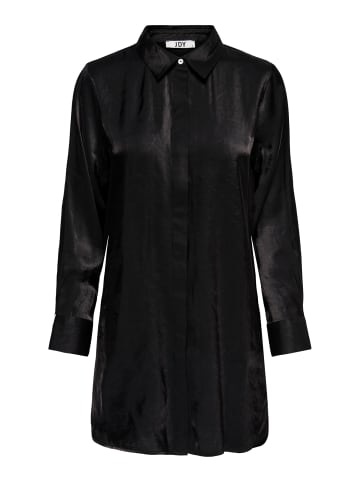 JACQUELINE de YONG Oversized Satin Hemd Bluse Lang Business Tunika JDYPARIS in Schwarz