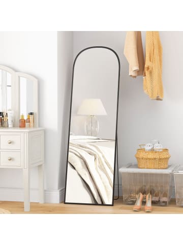 HOMCOM Ganzkörperspiegel-50L x 1,5B x 161,5H cm-Schwarz