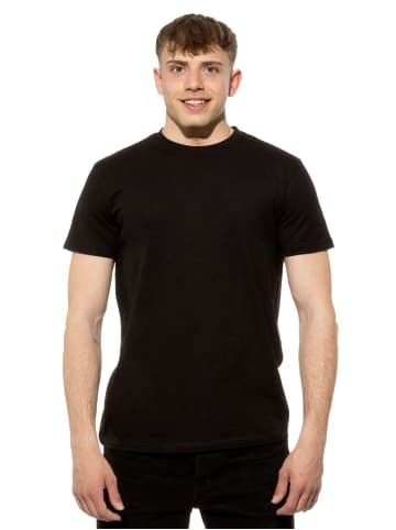 Cotton Prime® 5er Pack T-Shirt Basic O-Neck in Schwarz