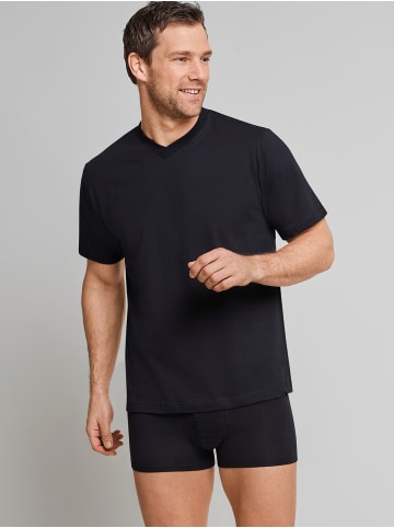 Schiesser American T-Shirt 2er-Pack Essentials in Schwarz