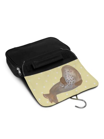 Mr. & Mrs. Panda kosmetiktäschchen Robbe Lachen ohne Spruch in Gelb Pastell