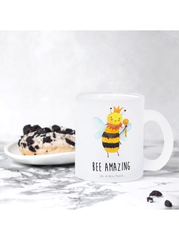 Mr. & Mrs. Panda Tee Tasse Biene König mit Spruch in Transparent