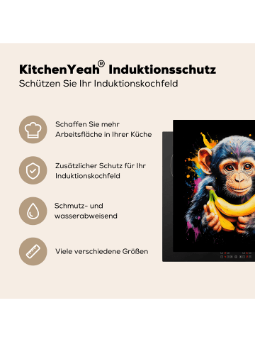 KitchenYeah Herdabdeckplatte Affe bunt