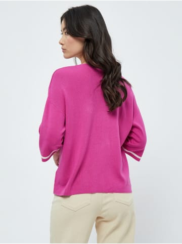 Peppercorn Pullover in Magenta Pink Stripe
