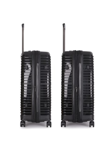 Stratic Bright+ 4 Rollen Trolley L 76 cm mit Dehnfalte in black