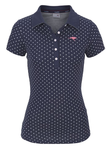 Kangaroos Poloshirt in marine-weiß-gepunktet