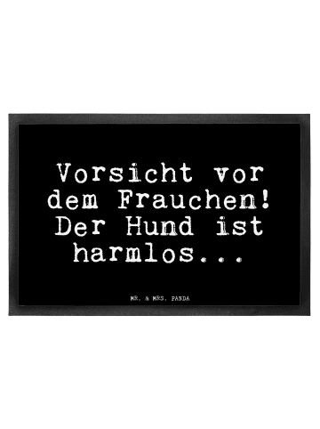 Mr. & Mrs. Panda Schmutzfangmatte Vorsicht vor dem Frauchen!... ... in Schwarz