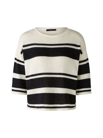 Oui Pullover Baumwollmischung in offwhite black