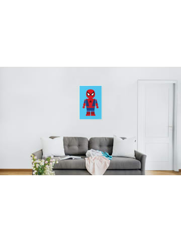 Juniqe Poster "Spiderman Toy" in Blau & Rot