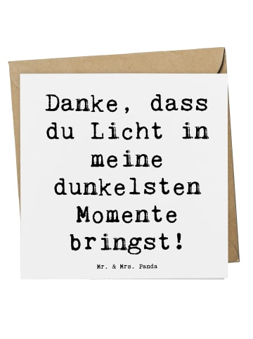 Mr. & Mrs. Panda Grußkarte Spruch Herztherapeut Licht mit Spruch in Weiß