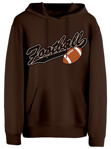 Cotton Prime® Kapuzensweatshirt American Football in braun