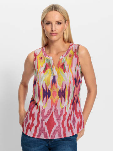 Heine Blusentop in orange-pink-bedruckt