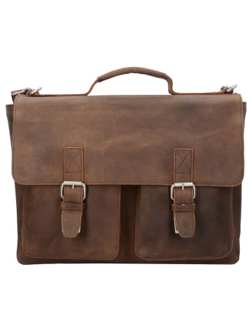 Leonhard Heyden Salisbury Aktentasche Leder 39 cm Laptopfach in braun