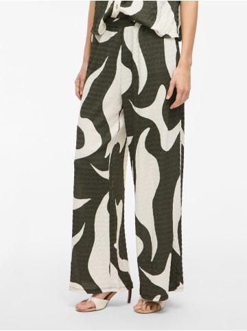 Vila Legere Palazzo Hose mit Print und Elastischem Bund in Grün