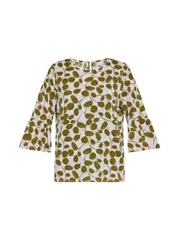 Usha Damen Bluse in Wollweiss Mehrfarbig