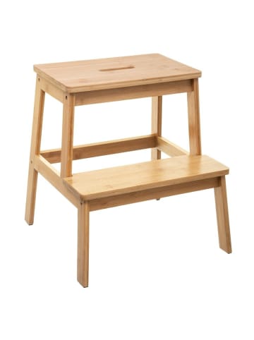 5five Simply Smart Tritthocker aus Bambus, 2 Stufen in Beige, (B) 43 x (H) 47 x (L) 43 cm