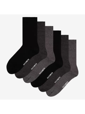 Occulto 6er Pack Diabetikersocken ohne Naht Oliver in GrauMix