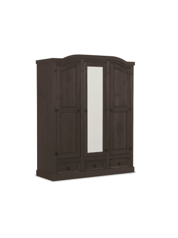 ebuy24 Kleiderschrank New Mexico Dunkelbraun 157 x 57 cm