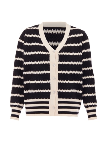 usha BLUE LABEL Cardigan in Schwarz Wollweiss