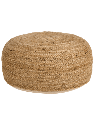 Beliani Pouf JUTUR in Naturfarben/Beige - (W) 70 x (H) 30 x (L) 70 cm