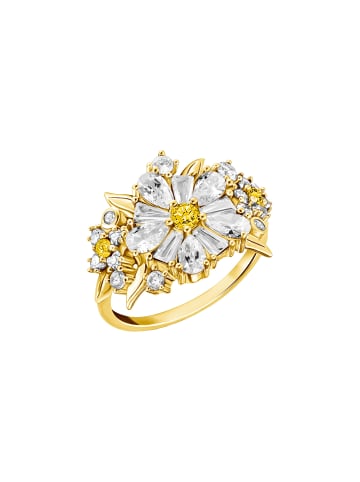 Thomas Sabo Cocktailring Lovely Daisy in gold, bunt