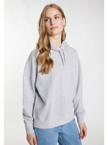 DreiMaster Maritim Kapuzenpullover in Grau Melange