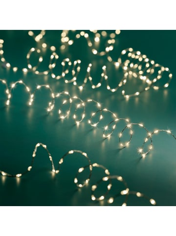 LUMINEO Lichterkette STRING LIGHTS TWINKLE 756 LED 12 m Silberdraht in warm weiß