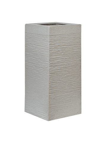 Beliani Outdoor Blumentopf DION in Grau - (W) 33 x (H) 70 x (L) 33 cm
