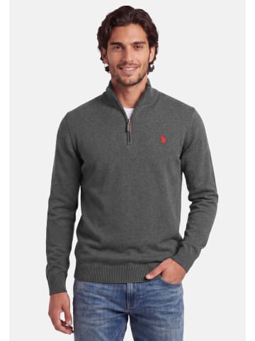 U.S. Polo Assn. P-010 in Anthrazit Meliert-Rot