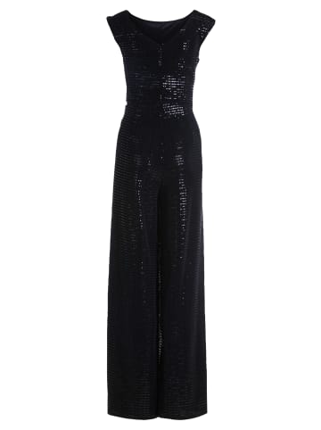 Vera Mont Jumpsuit im Glitzer-Look in Schwarz/Schwarz