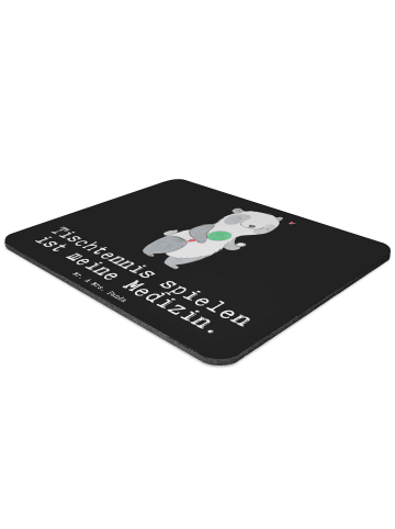 Mr. & Mrs. Panda Mousepad Panda Tischtennis mit Spruch in Schwarz