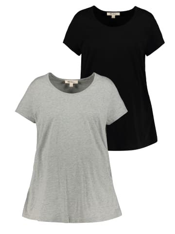 Ulla Popken Shirt in grau melange