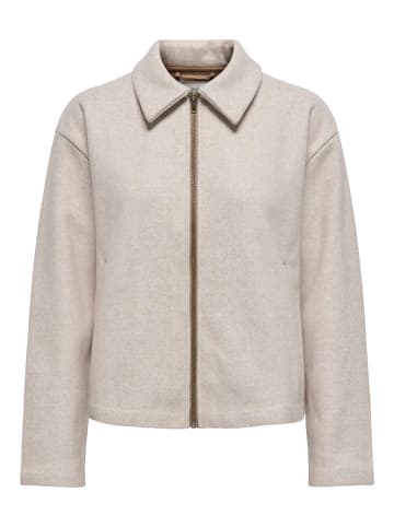 JACQUELINE de YONG Stilvolle Fleece Jacke Design Kragen Langarm Jackett in Braun