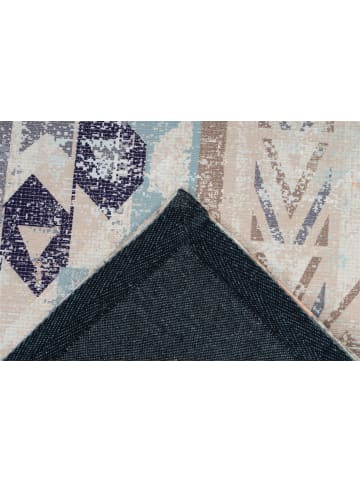 Arte Espina Wohnzimmer Teppich – Kurzflorteppich Indiana 225 in multi - blau - rechteckig