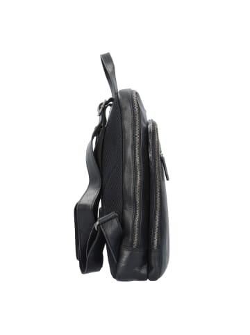 Leonhard Heyden Roma Rucksack Leder 40 cm Laptopfach schwarz