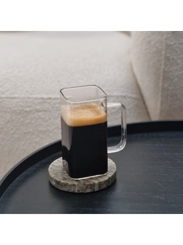 ZOHA Latte-Macchiato-Glas Square 2er Set Henkelglas Cocktail 350 ml in Transparent