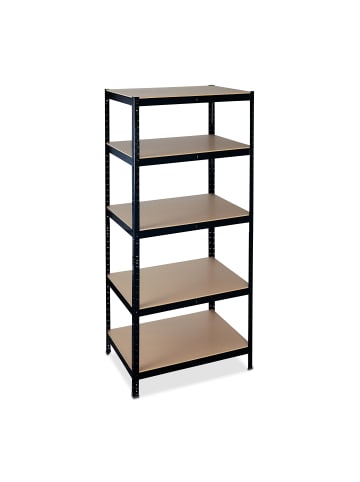 relaxdays Schwerlastregal in Schwarz - (B)90 x (H)200 x (T)60 cm