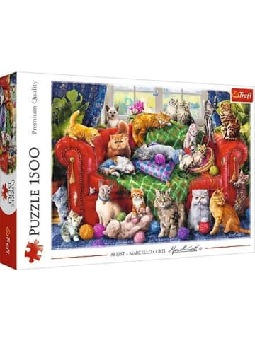 Trefl Puzzle 1500 - Katzen auf dem Sofa