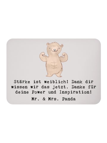 haftmagnet Bodybuilding Trainerin mit Spruch in Grau Pastell