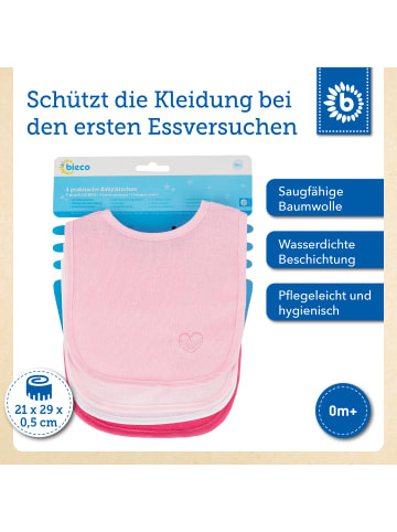 Bieco Spielwaren Baby Lätzchen 4er Pack abwaschbar in Mehrfarbig