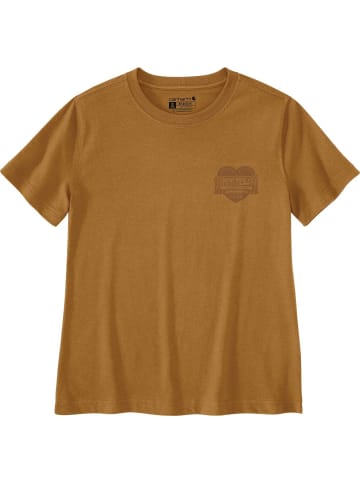 CARHARTT Shirt "Irvine Relaxed Heritage Heart T-Shirt" in Braun
